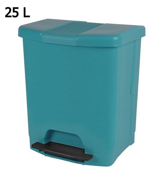 CUBO BASURA C/PEDAL 25L VERDE