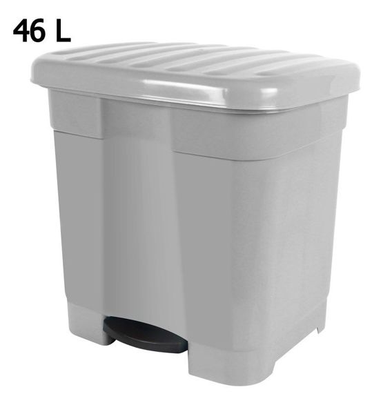 CUBO BASURA ECOLOGICO 46L.GRIS PLATA