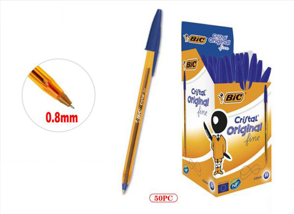 BIC 圆珠笔 FINE 0.8mm 50支蓝色