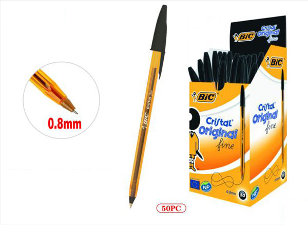 BIC 圆珠笔 FINE 0.8mm 50支黑色