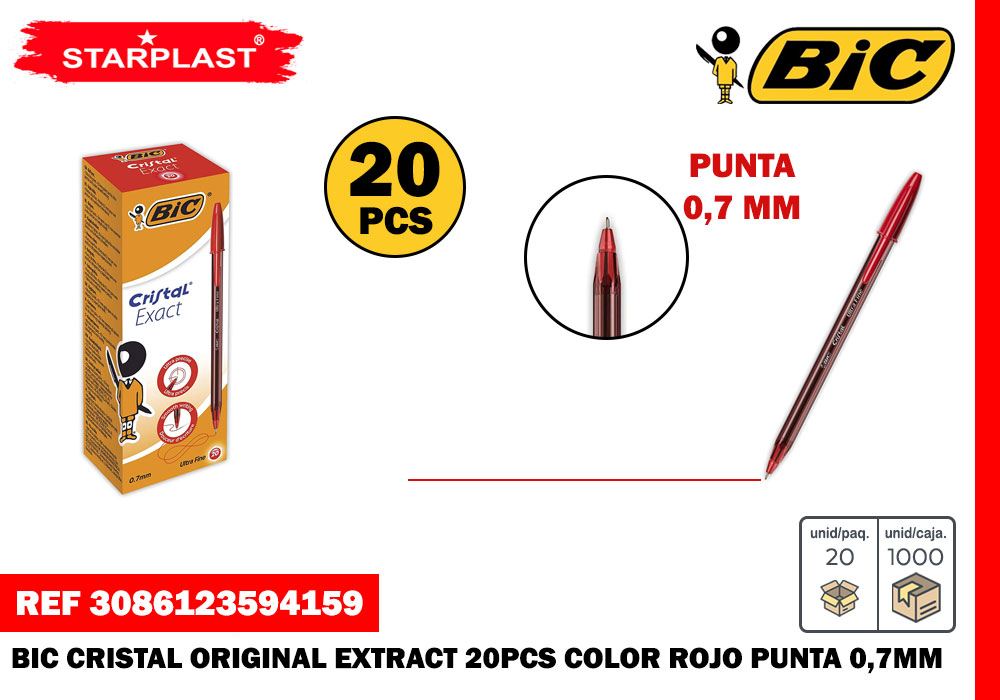 CRISTAL EXACT 0.7mm ROJO