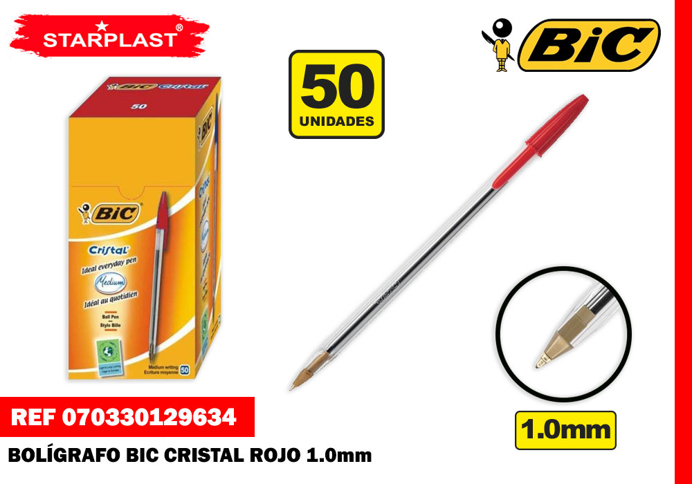 EU-8373619 BOLIGRAFO BIC ROJO CRISTAL