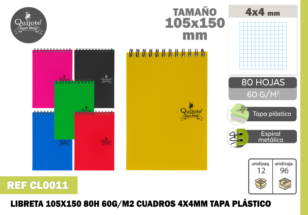 EU-LIBRETA PP 105*150CM 80H