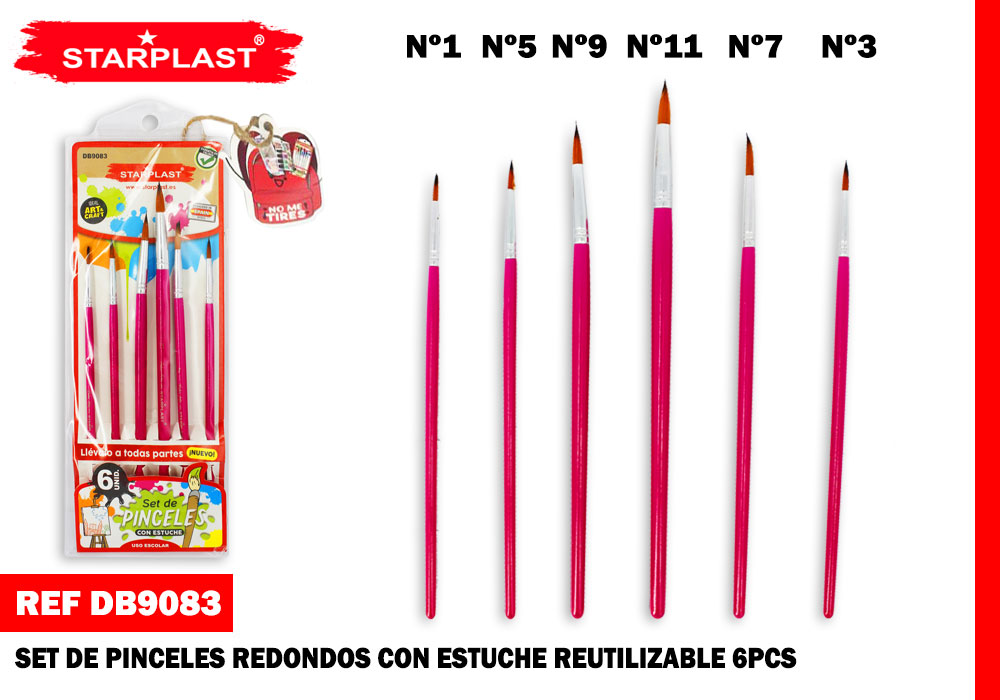 JUEGO DE PINCELES 6PCS