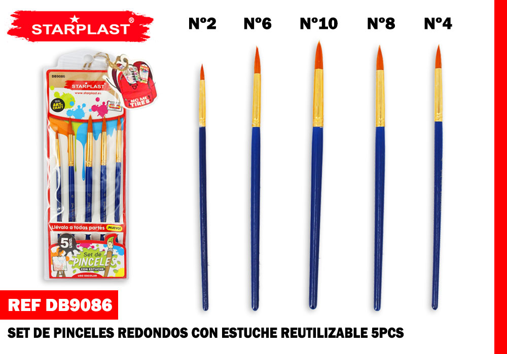 JUEGO DE PINCELES 5PCS