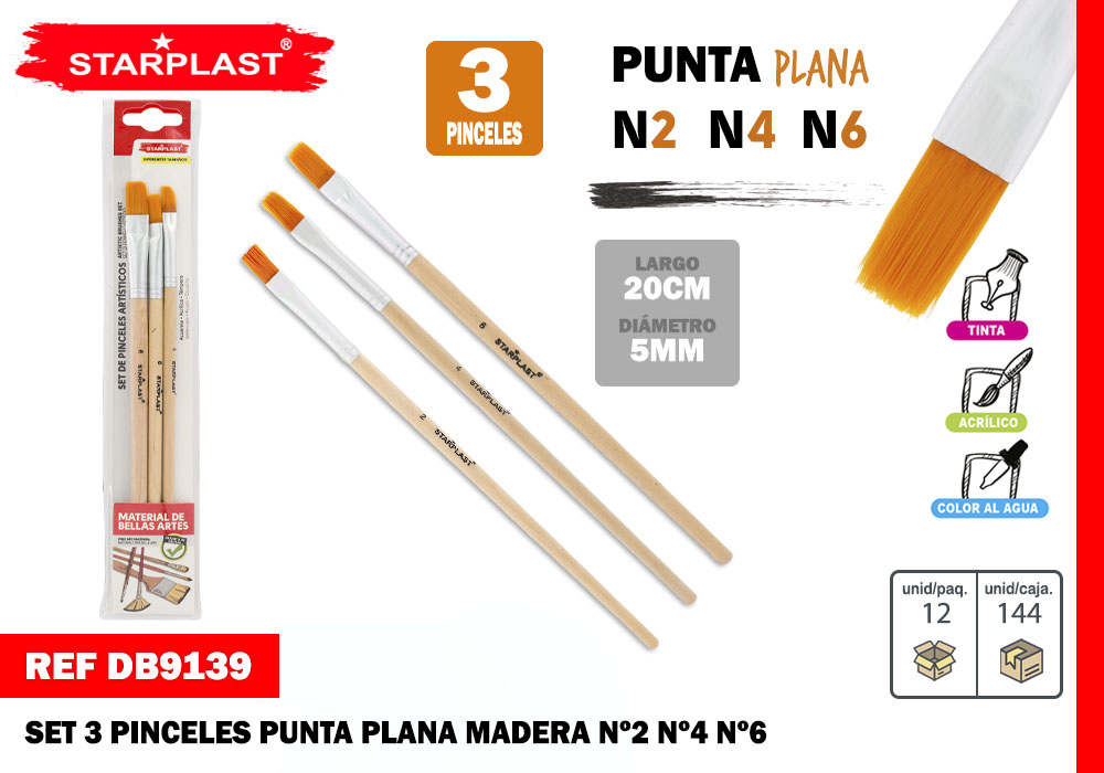 SET 3 PINCELES 2.4.6