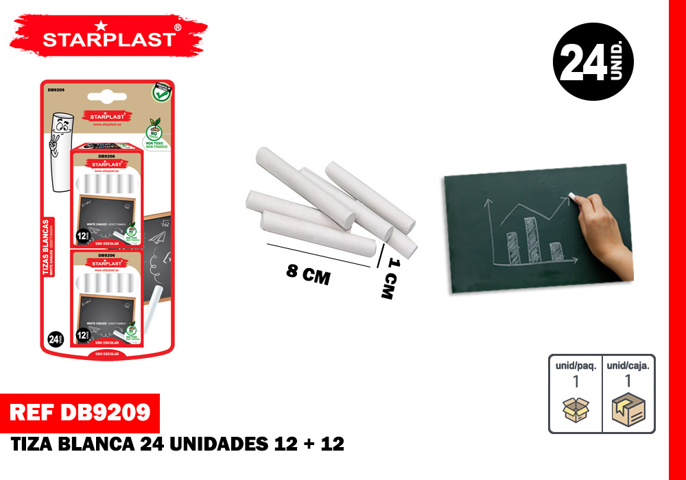 SET TIZAS BLANCAS 12*2