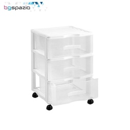 [8413846097639] LOTE 3 CAJONERAS WAGON C/RUEDAS BLANCO