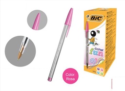 [BC395824] BOLIGRAFO BIC CRISTAL FUN ROSA