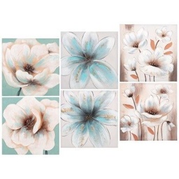 [8430540912242] CUADRO FLOWER 50X50X3CM 6 SURT