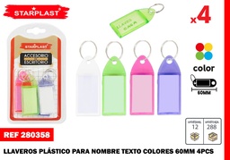 LLAVERO PLASTICO 4PCS