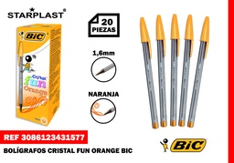 BOLIGRAFOS BIC CRISTAL FUN NARANJA1