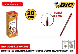 CRISTAL EXACT 0.7mm ROJO