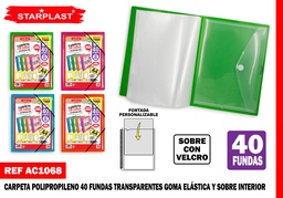 CARPETA CON 40FUNDAS A4