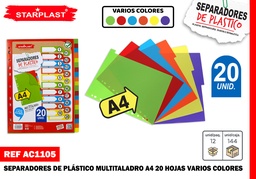 SEPARADORES PLASTICO A4 20H