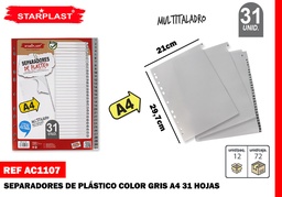 SEPARADOR PLASTICO A4 31H