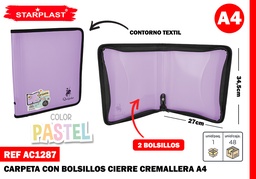 CARPETA CON CREMALLERA A4