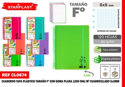 CUADERNO T/P A4 120H C5*5MM ESP/FLE 250142