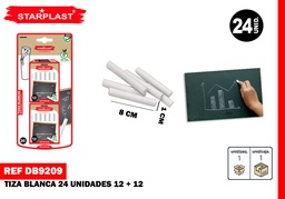 SET TIZAS BLANCAS 12*2