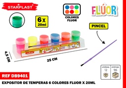 TEMPERA FLUO 20G*6